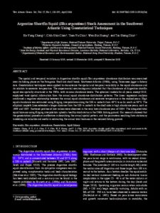 Icon of Chang Et Al (2016) Argentine Shortfin Squid Stock Assessment In SW Atl Geostat