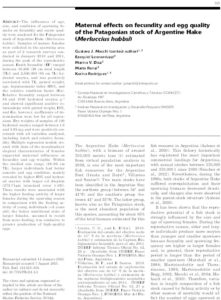 Icon of Macchi Et Al (2013) Maternal Effects On Fecundity And Egg Quality Of The Patgonian Stock Of Argentine Hake (M Hubbsi)