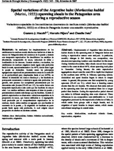 Icon of Macchi Et Al (2007) Spatial Variations Of The Argentine Hake Spawning Shoals In The Patagonian Area During A Reproductive Season